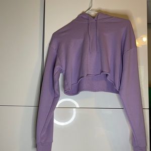 Forever 21 purple cropped hoodie
